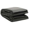 vidaXL Cubierta de piscina rectangular PE negro 600x400 cm