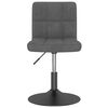 vidaXL Silla de comedor giratoria de terciopelo gris oscuro