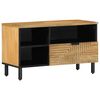 vidaXL Mueble de TV madera maciza de mango marr&oacute;n 80x33x46 cm