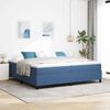 vidaXL Cama de plataforma Azul 200 x 200 cm Tela de Pana