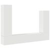 vidaXL Set de muebles para TV 4 piezas madera contrachapada blanco