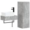 vidaXL Juego de muebles de ba&ntilde;o 2 uds. Gris Hormig&oacute;n