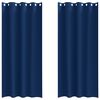 vidaXL Cortinas Opacas con Anillas 2 uds. Azul Oscuro 225 x 140 cm