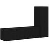 vidaXL Conjunto de mueble de TV 3 uds. Roble Negro