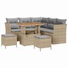 vidaXL Conjunto de sof&aacute;s de jard&iacute;n 8 uds. Beige rat&aacute;n sint&eacute;tico