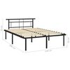 vidaXL Estructura de cama sin colchón metal negro 140x200 cm