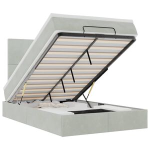 vidaXL Estructura cama otomana colchones gris claro 120x200cm