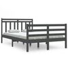 vidaXL Estructura de cama madera maciza gris 120x200 cm
