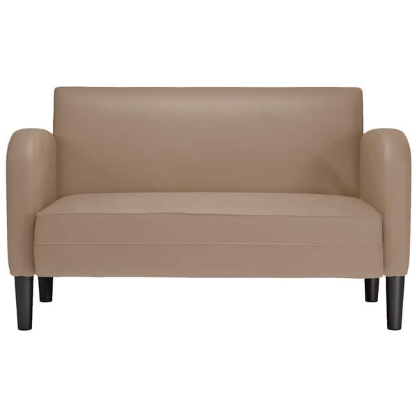 vidaXL Sof&aacute; Loveseat Cappuccino 110 cm Cuero sint&eacute;tico