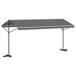 vidaXL Toldo independiente 5 x 3 m Poli&eacute;ster Gris
