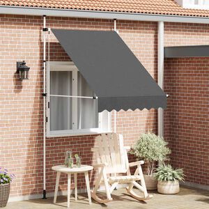 vidaXL Toldo retr&aacute;ctil de funcionamiento manual antracita 150 cm