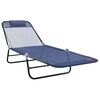 vidaXL Tumbona plegable 2 pcs Azul Marino 182 x 55 x 85.5cm Textileno