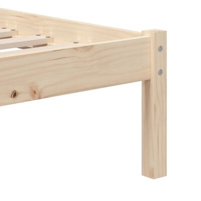 vidaXL Estructura de cama individual de madera maciza 90x190 cm