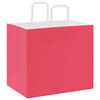 vidaXL Bolsas de papel con asas 50 uds rosa 32x22x28 cm