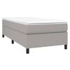vidaXL Cama box spring con colch&oacute;n tela gris claro 90x190 cm