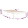 vidaXL Estructura de cama sin colch&oacute;n madera maciza blanco 90x200 cm
