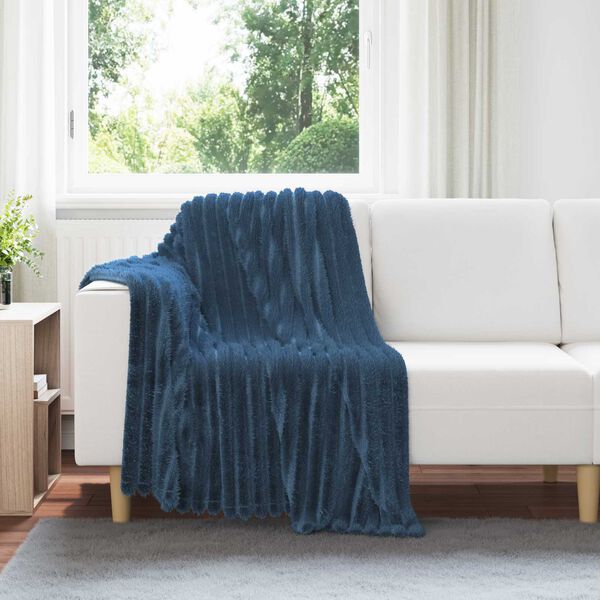 vidaXL Mantitas de Sof&aacute; 6 pcs Azul marino 150 x 130 cm Lana