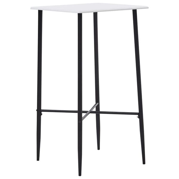 vidaXL Juego de mesa alta y taburetes 3 piezas tela negra