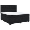 vidaXL Cama box spring con colch&oacute;n terciopelo negro 180x200 cm