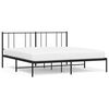 vidaXL Estructura cama sin colch&oacute;n con cabecero metal negro 180x200 cm