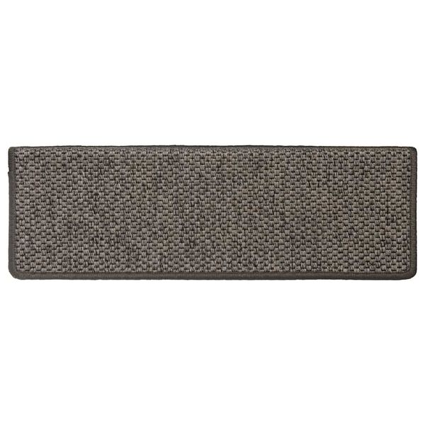 vidaXL Alfombrilla autoadhesiva escalera 15 uds gris y beige 65x21x4cm