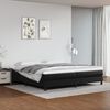 vidaXL Estructura de cama con somier cuero sint&eacute;tico negro 200x200 cm