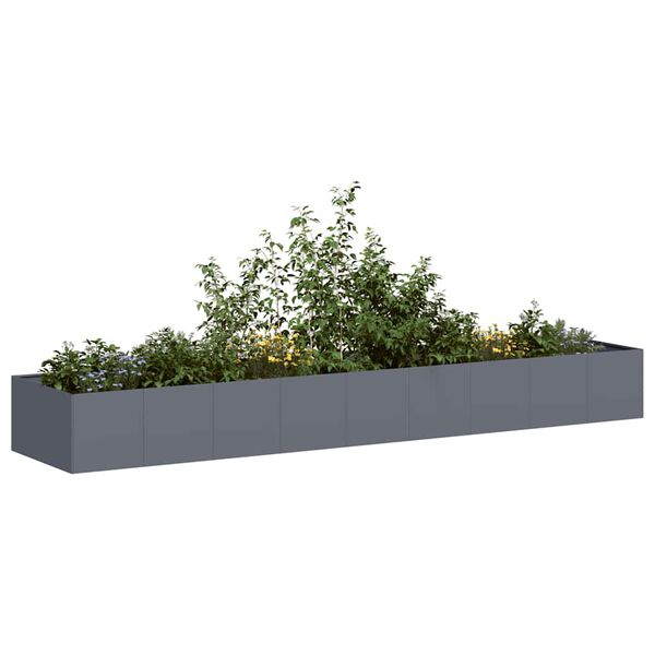 vidaXL Jardinera acero gris antracita 360x80x40 cm