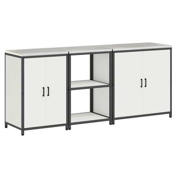 vidaXL Juego de Almacenamiento de Cocina 3 pcs Acero laminado en fr&iacute;o