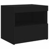 vidaXL Mesitas de noche con luces LED 2 unidades negro 50x40x45 cm