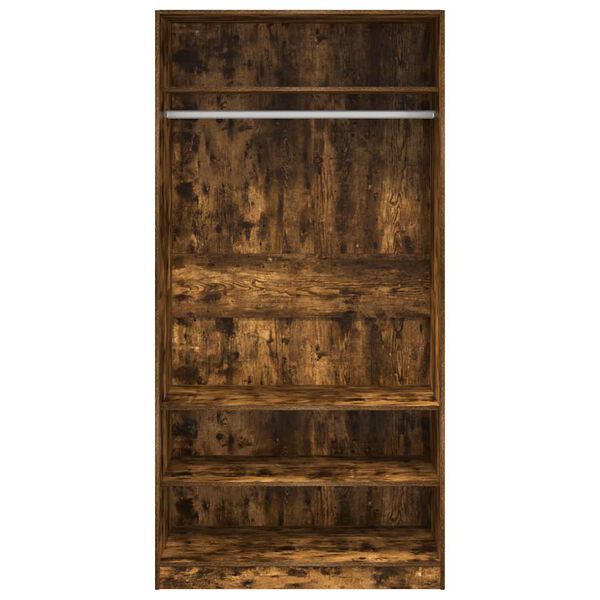 vidaXL Armario madera contrachapada color roble ahumado 100x50x200 cm