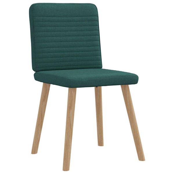 vidaXL Sillas de comedor 4 unidades tela verde oscuro