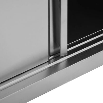 vidaXL Armario pared de cocina puertas correderas acero 150x40x50 cm