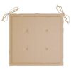 vidaXL Sillas de jard&iacute;n 8 uds madera maciza de teca cojines beige