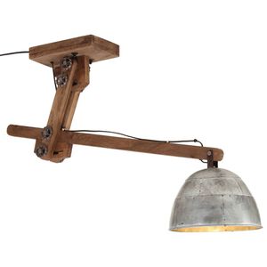 vidaXL L&aacute;mpara de techo plateado vintage 25 W E27 105x30x65-108 cm