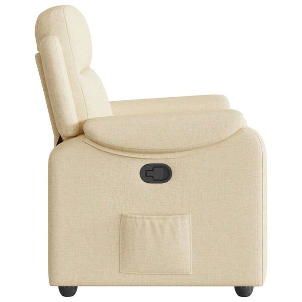 vidaXL Sill&oacute;n reclinable de tela crema