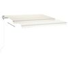 vidaXL Toldo autom&aacute;tico con LED sensor de viento crema 400x300 cm