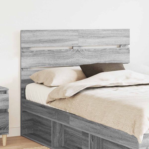vidaXL Cabecero Gris Sonoma 135 cm Madera de ingenier&iacute;a