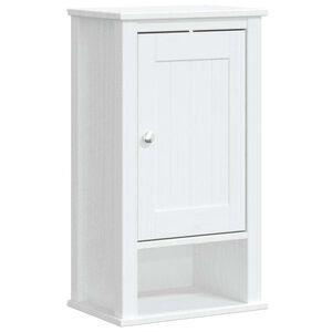 vidaXL Mueble pared ba&ntilde;o BERG madera maciza pino blanco 40x27x71,5 cm