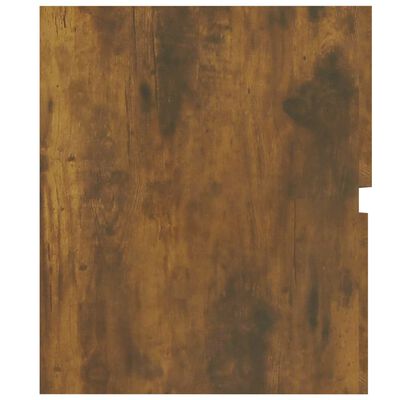 vidaXL Mueble lavabo madera contrachapada roble ahumado 80x38,5x45cm