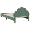 vidaXL Cama para niños con cabecero Verde Mar 80 x 200 cm Terciopelo