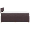 vidaXL Cama box spring con colch&oacute;n tela marr&oacute;n oscuro 120x190 cm