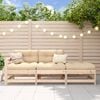 vidaXL Juego de muebles de jard&iacute;n 3 piezas madera maciza de pino