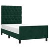 vidaXL Estructura de cama sin colch&oacute;n terciopelo verde oscuro 80x200cm