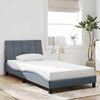 vidaXL Estructura de cama sin colch&oacute;n Hanko terciopelo gris oscuro 100x200cm