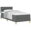 vidaXL Cama tipo Box Spring con colch&oacute;n Gris oscuro 80 x 200 cm tela