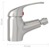 vidaXL Grifo mezclador de bid&eacute; plateado 13x12 cm