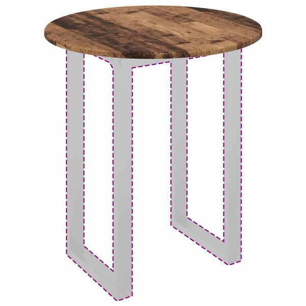 vidaXL Encimera Madera envejecida 60 x 60 x 1,5 cm