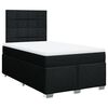 vidaXL Cama box spring con colch&oacute;n tela negro 120x190 cm
