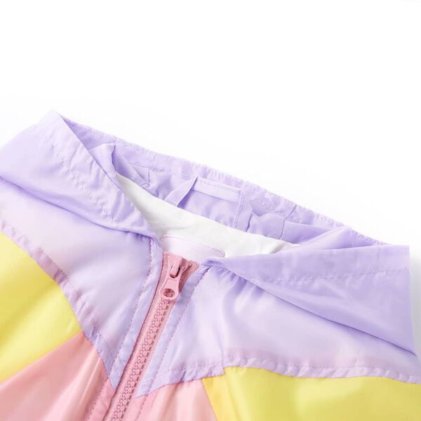 Chaqueta infantil con capucha y cremallera multicolor 104