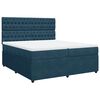 vidaXL Cama box spring con colch&oacute;n terciopelo azul oscuro 200x200 cm